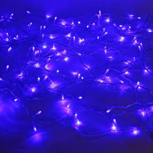 Электрогирлянда нить "Синие огоньки" 120 синих LED огней для улицы, 12+1,5 м