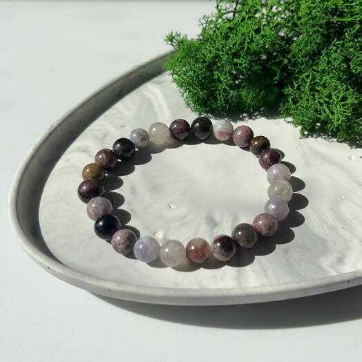 Браслет из натуральных камней "Турмалин", XL