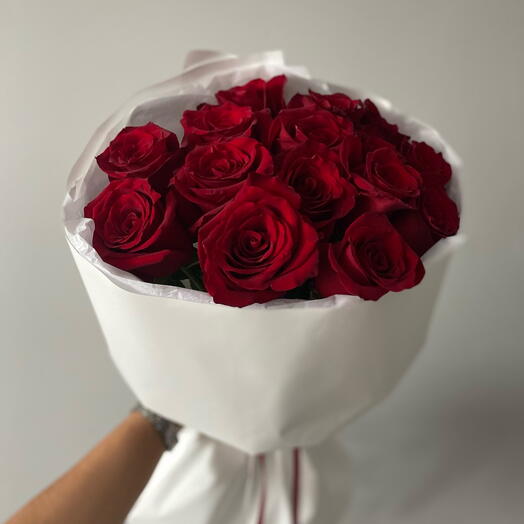 «Сияй» Монобукет розы Эквадор 15шт 🌹