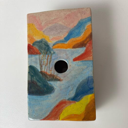 Шкатулка керамическая «Озеро». Ручная работа