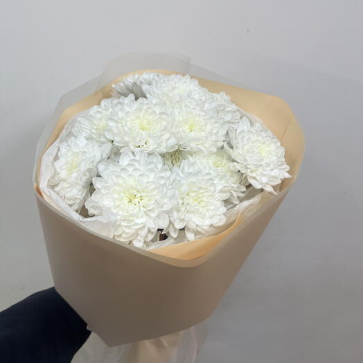 Букет из кустовой хризантемы белой