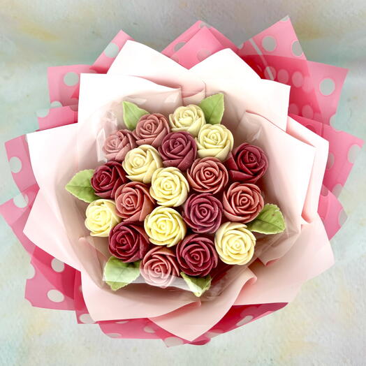 Сладкий букет роз из бельгийского шоколада