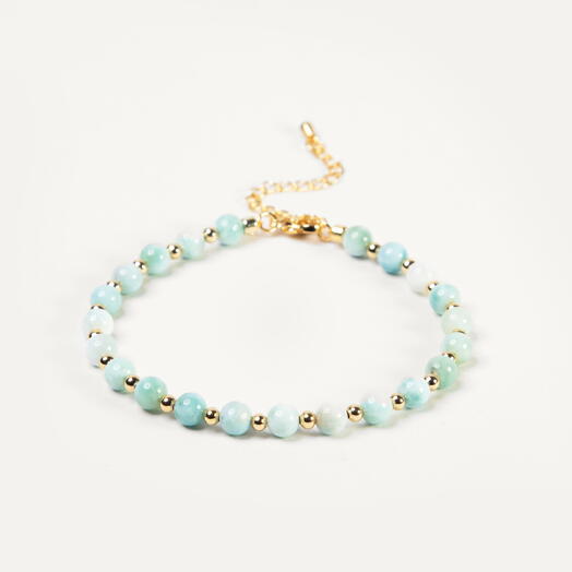 Браслет Самшит Ларимар 14K 19 см (BRA1146)