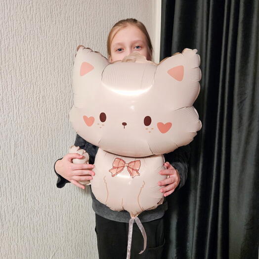 Шар фигура кошечка,котик,котенок,кошка с гелием -1шар