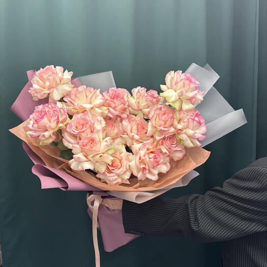 Французские розы 15 шт