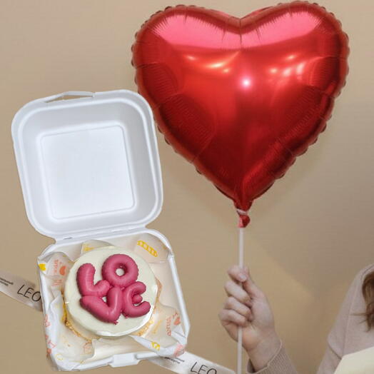 Набор бенто торт Love и шар сердце на палочке