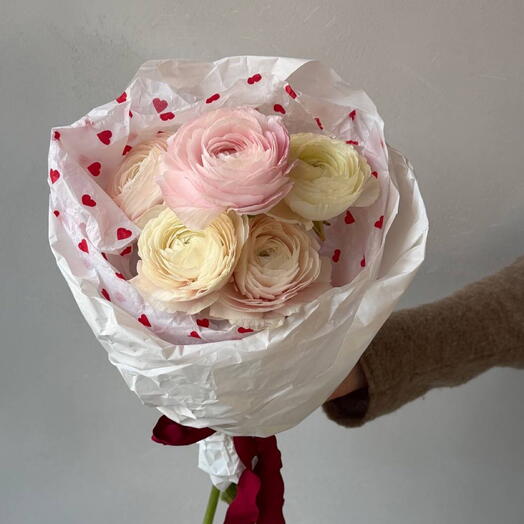 Монобукет ранункулюсов