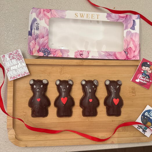 Шоколад Мишки с сердцем