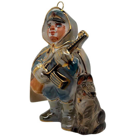 Ёлочная игрушка "Пограничник" (Фарфоровая мануфактура СПб)