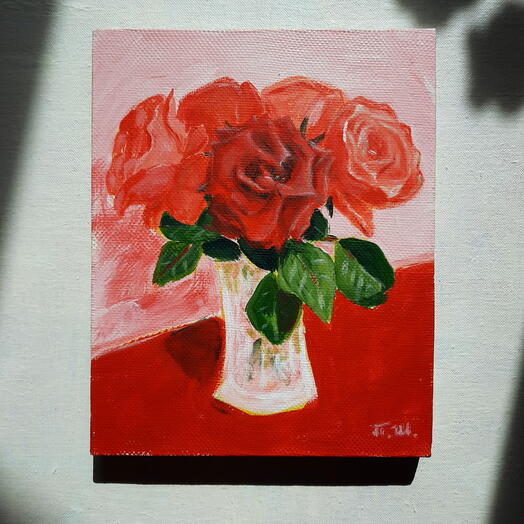 Картина "Натюрморт с розами"