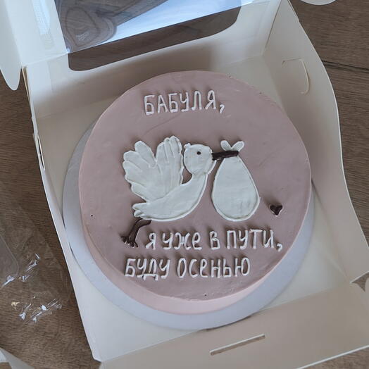 Бенто торт Аист для бабушки/ дедушки/ тёти/ свекрови