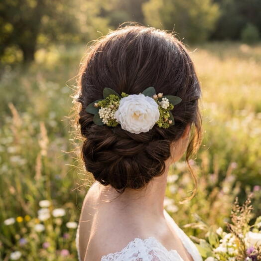 Аксессуары для волос гребень с сухоцветами заколка с цветами для фаты или фотосессии ручная работа