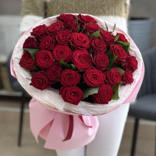 Букет из 29 красных роз 🌸