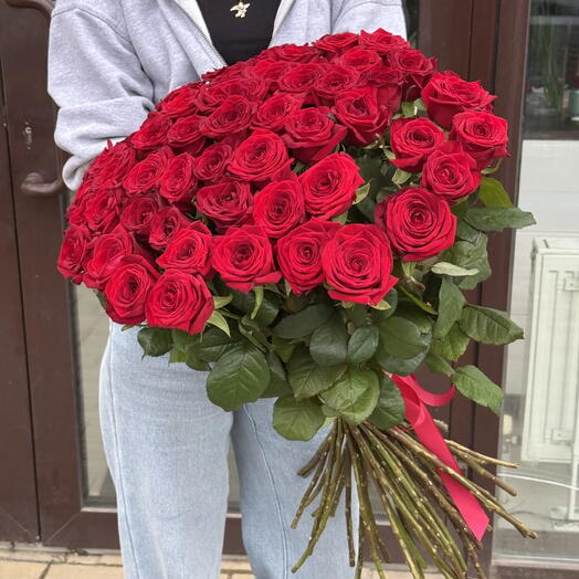 51 роза 70 см