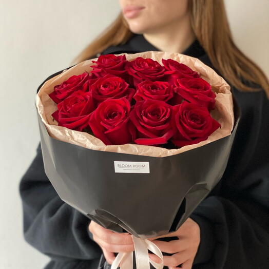 🌹🖤Классика! Букет из 11 красных роз
