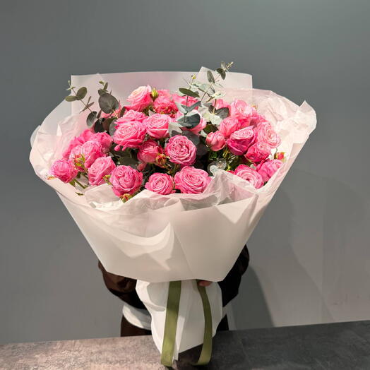 Кустовая роза пионовидная нежный букет 💐