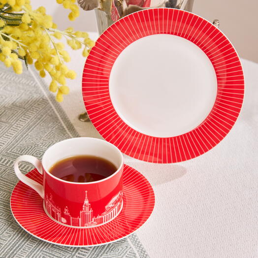 Чайный сервиз 3 предмета "Московское чаепитие" в подарочной упаковке