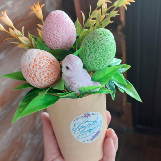 Букет мини пасхальный из мыла ручной работы