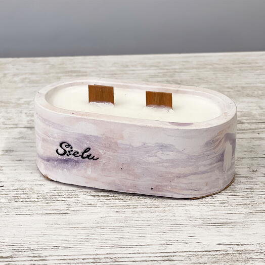 Oval pink candle