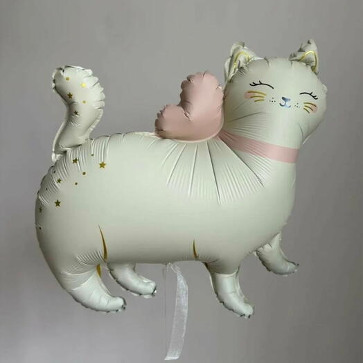 Кошечка белый сатин