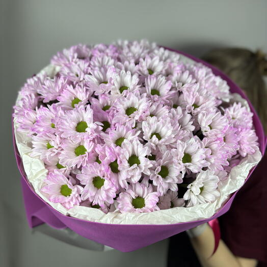 Букет из окрашенной хризантемы 🌸
