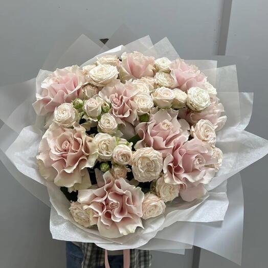 Букет кустовые розы, французские роз/ для девушки, коллеге, маме, подруге