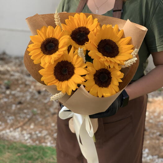 Сезон подсолнух и сухоцвет пшеницы 🌻