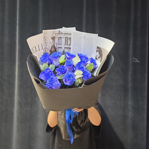 Букет из синих роз💙