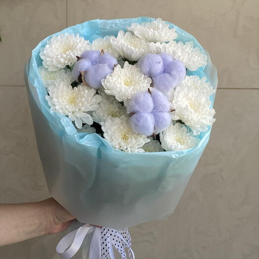 Букет с хлопком
