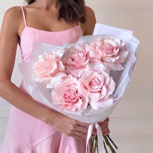 Французские розы (5 шт.) от XOFLOWERS