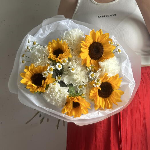 Букет с мини подсолнухами 🤗🌻