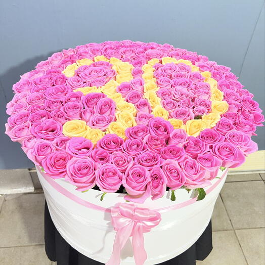 🌹КОМПОЗИЦИЯ В КОРОБКЕ ИЗ 101 РОЗЫ С ЛЮБОЙ ЦИФРОЙ🌹