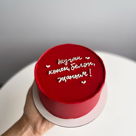 Мини торт / Бенто торт красного цвета