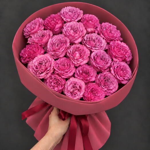 Роскошный букет роз «Pink Reverie 21»