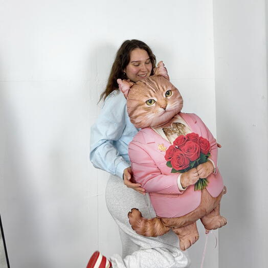 Кот с цветами