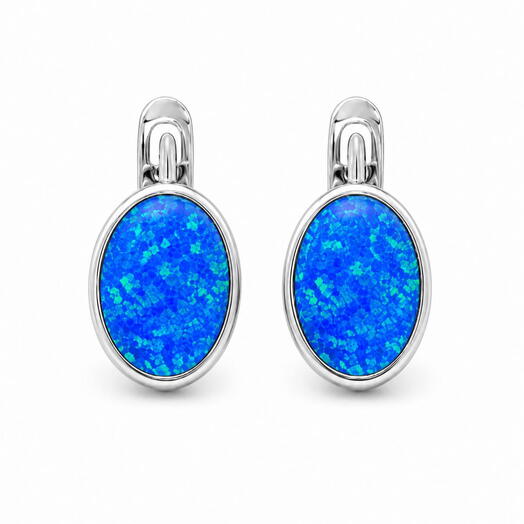 Серьги серебро 925 с опалом