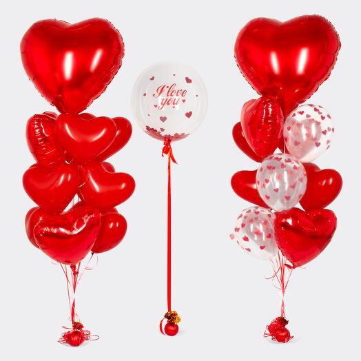 Juego de bolas "de todo corazón"