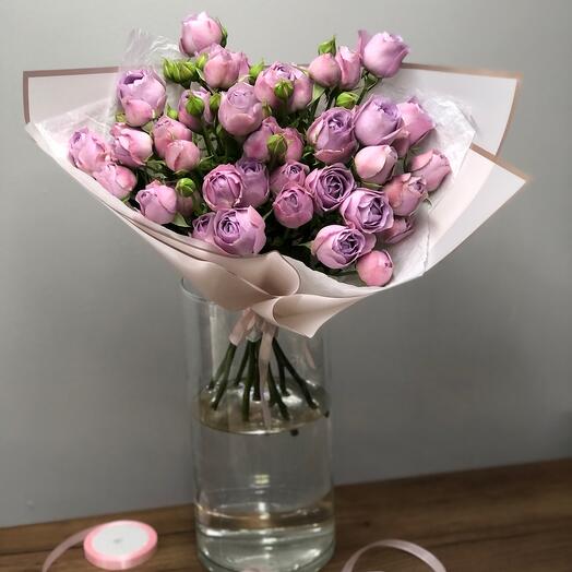 Ramo de 9 rosas de peonía Lavender