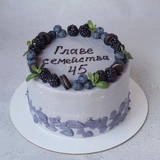 Cake "To the head of the family" for husband, dad, grandfather