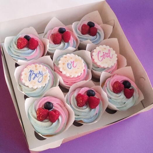 Cupcakes de fiesta de género