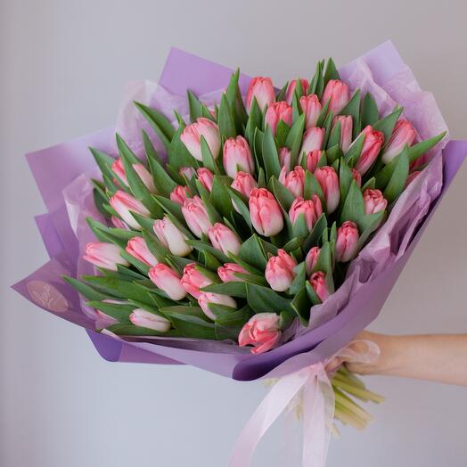 Букет из 51 тюльпана🌸💗