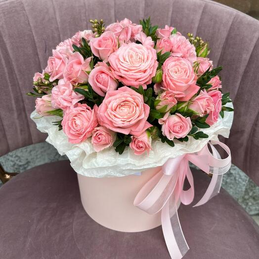 Flores en una Caja de"mezcla rosa"