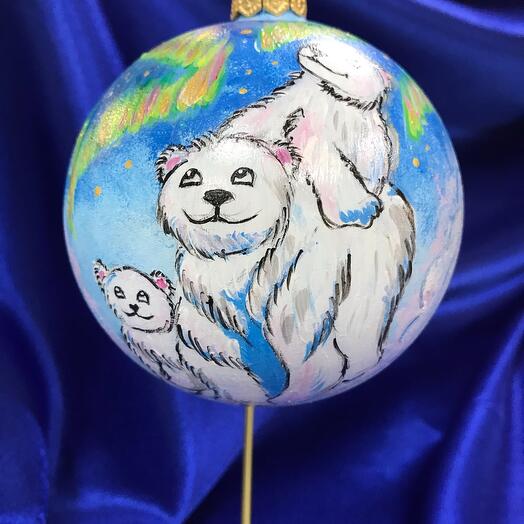 Bola de Navidad osos Blancos
