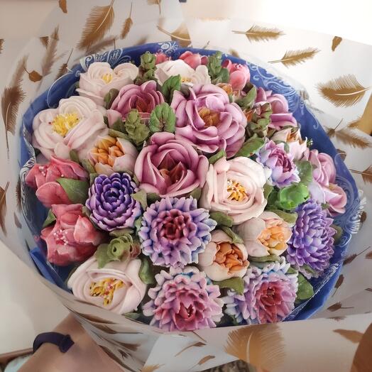 Handmade marshmallow bouquet
