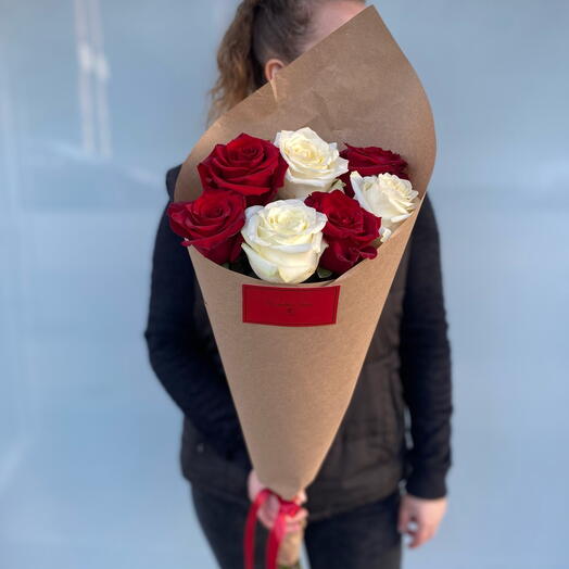 Red roses and white roses