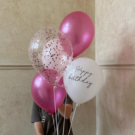 Стильный сет шаров Happy birthday