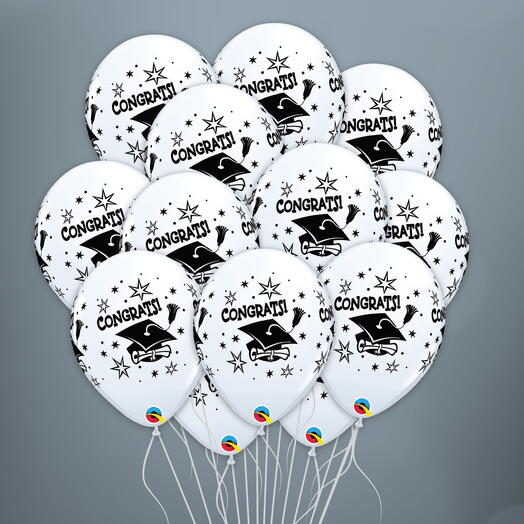 15 Congrats Cap Balloons