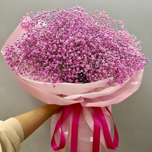 Букет из гипсофилы 11 веток в одном цвете от Оранж Алматы