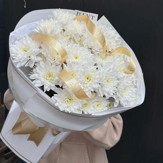 Кустовые хризантемы белые-1