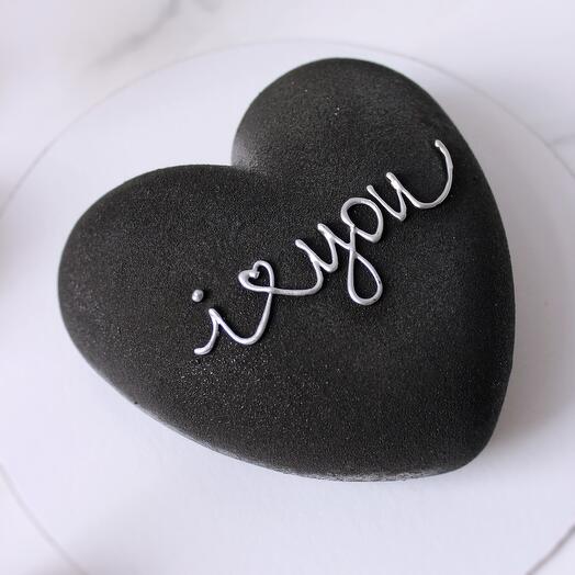 Муссовый торт сердце черное в подарок